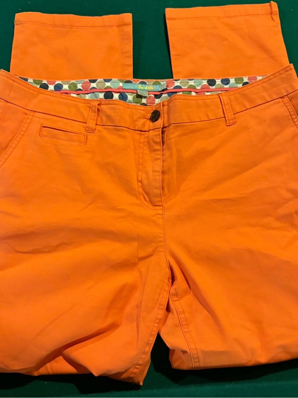 Boden Bright Orange Chino Bermuda Shorts